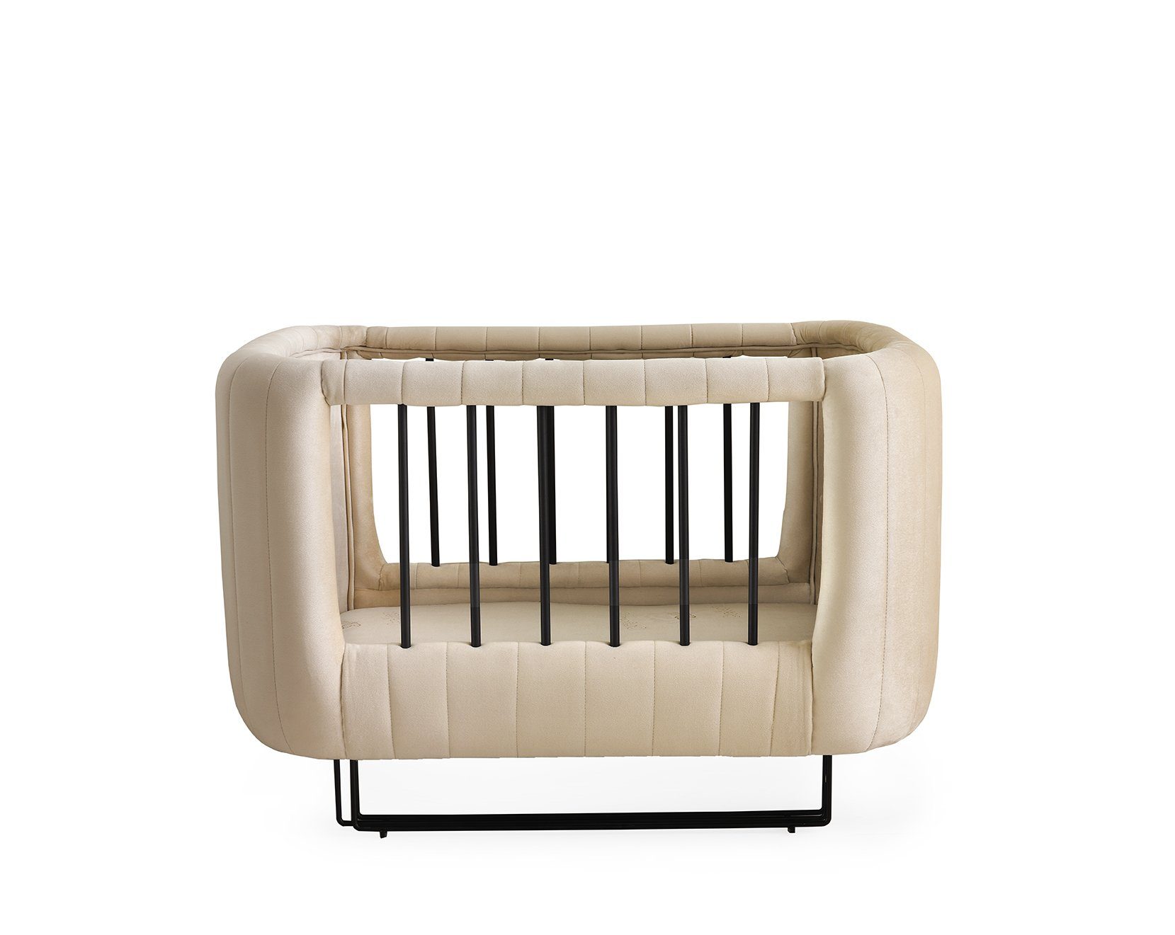 Jabari Babybett Wollbäckchen - Mega-Deal: 25% Extra-Rabatt, Designer Chesterfield Gitterbett 70x120 Handmade in Germany