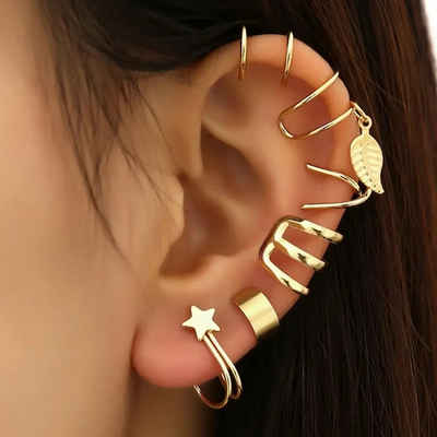 Daisred Paar Клипсы Ohrclip-Set Ear Cuff Set Nicht Piercing mit Geschenkebox