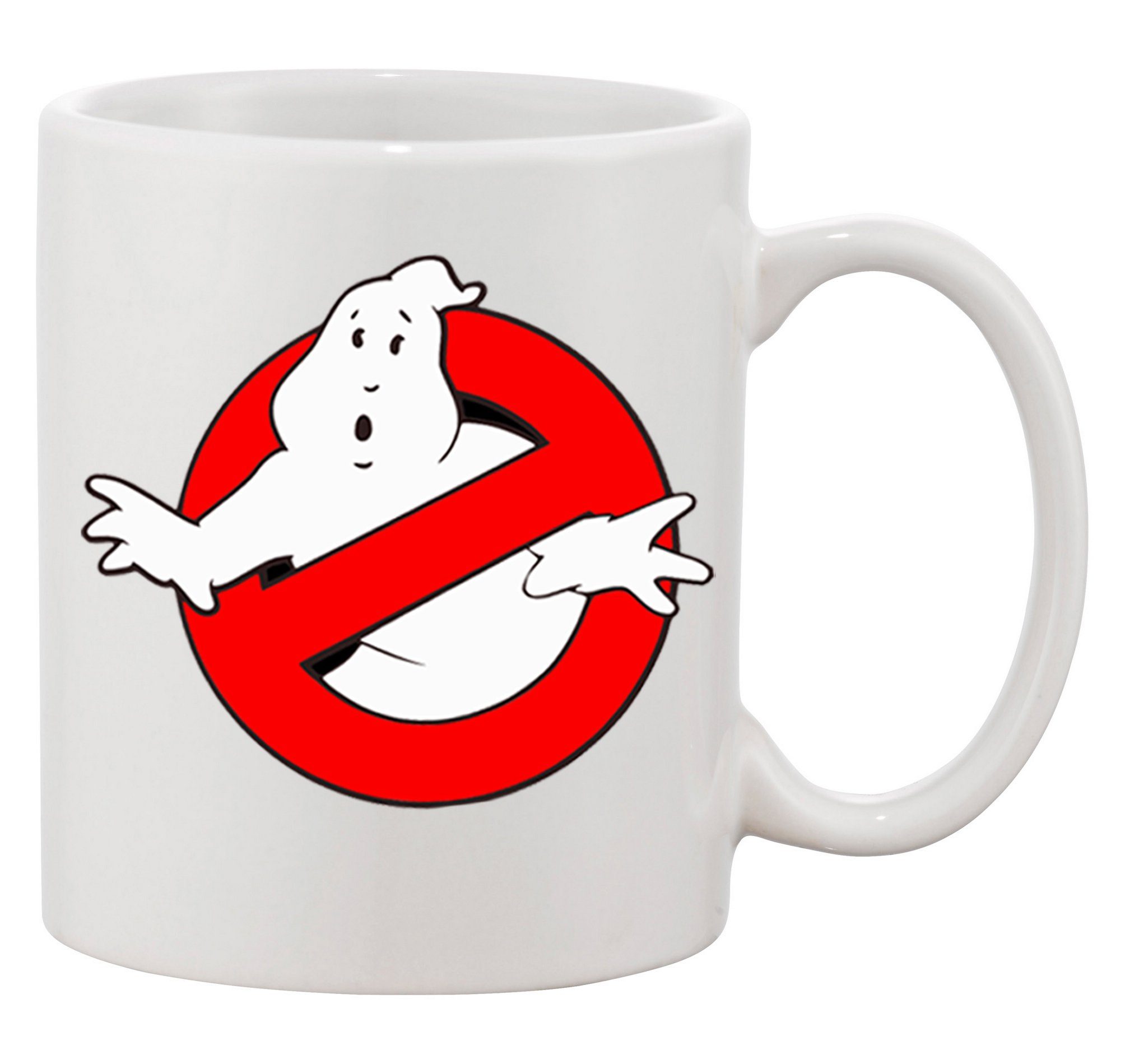 Blondie & Brownie Tasse Ghostbusters Ghost Geister Geisterjäger in Schwarz und Weiß, Keramik, Spühlmaschinenfest Weiss