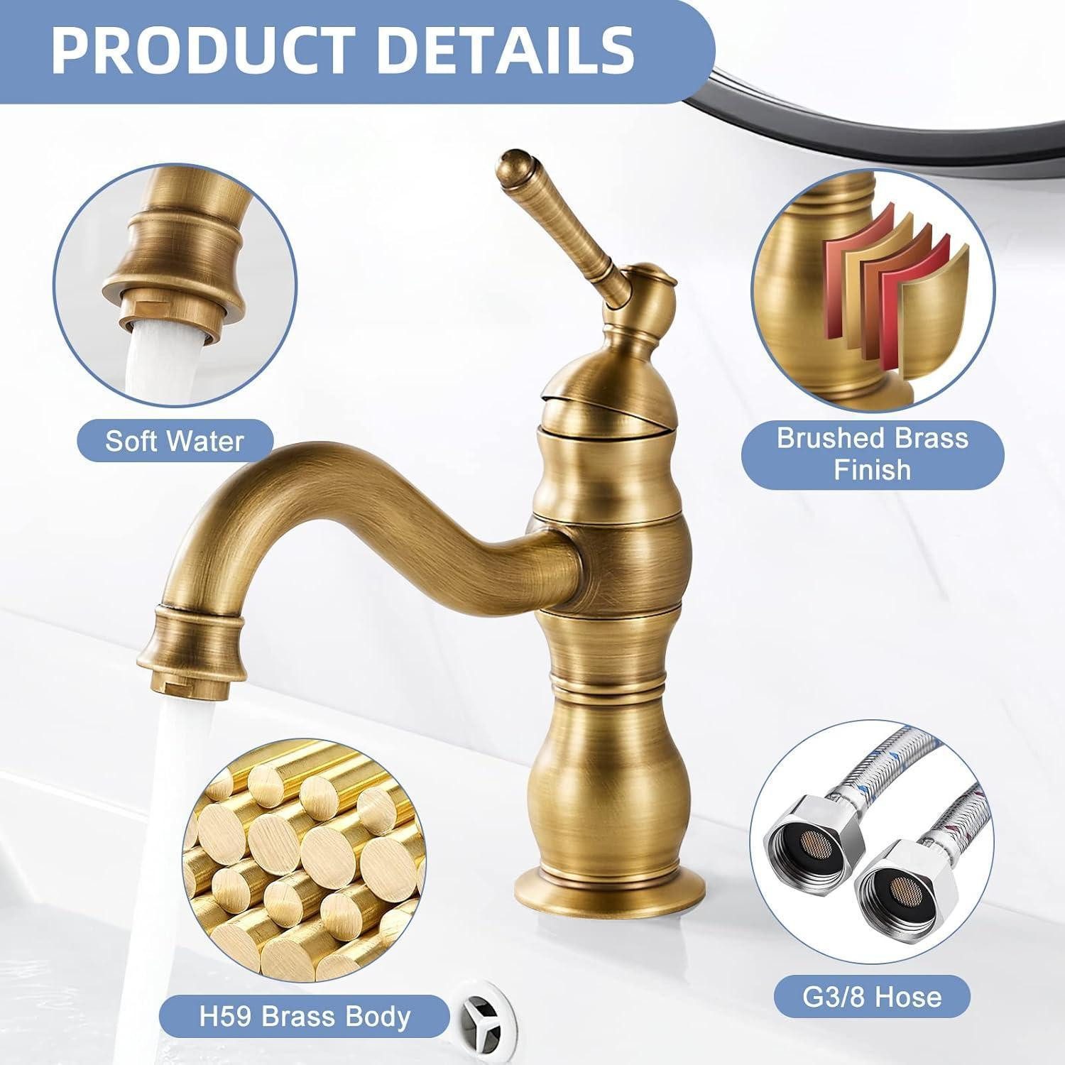 LuxusKollektion Waschtischarmatur Kisimixer Wasserhahn Antik Bronze günstig online kaufen