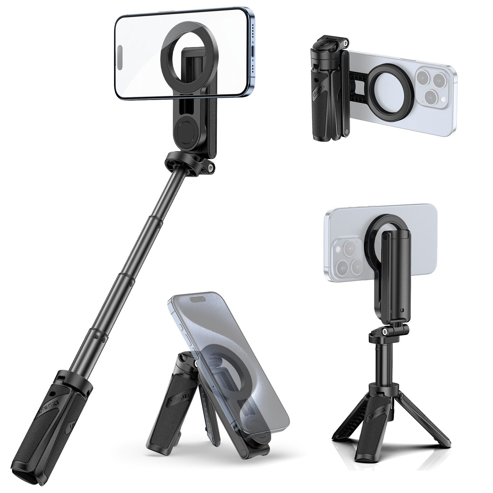 JJ03 3-in-1 Magnetischer Stativ-Selfie-Stick für iPhone Handstativ