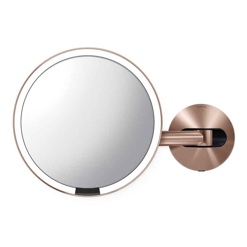 simplehuman Kosmetikspiegel Simplehuman Sensorspiegel mit Wandhalterung Roségold