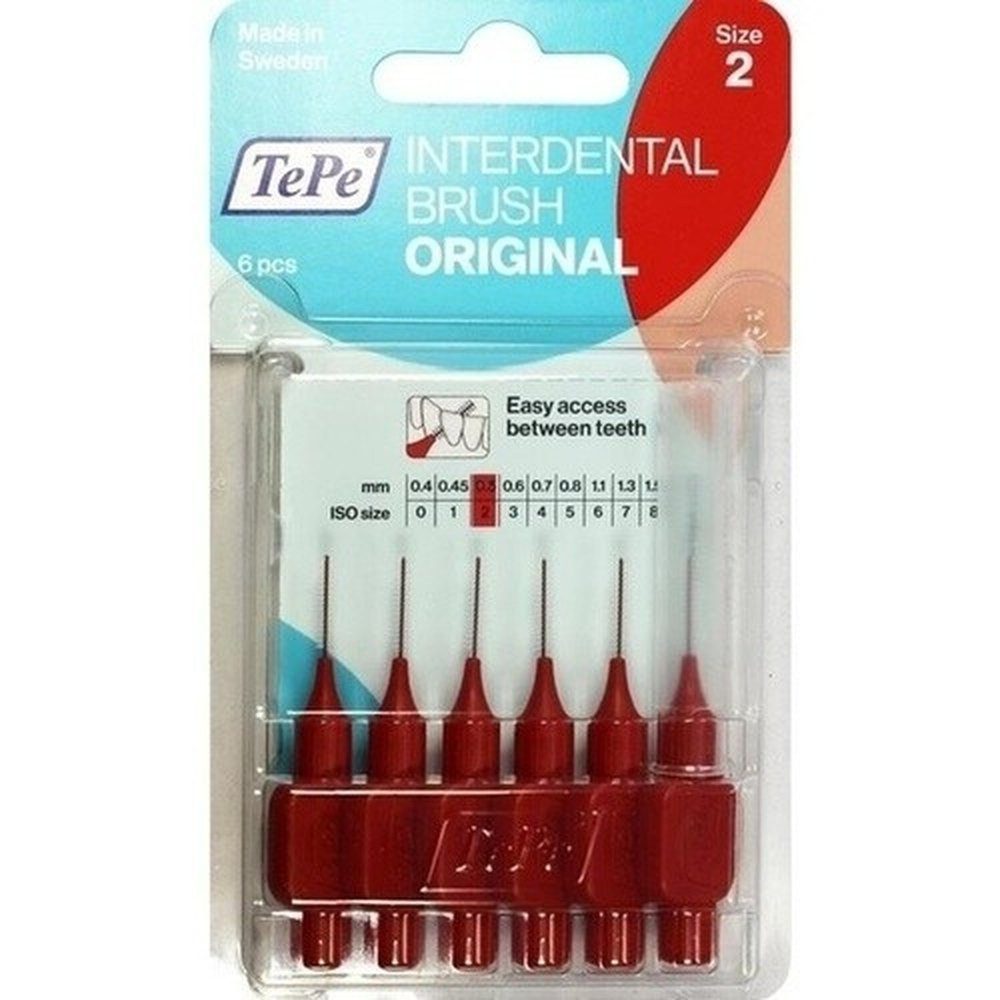 TePe Interdentalbürsten TEPE Interdentalbürste 0,5mm rot 6St