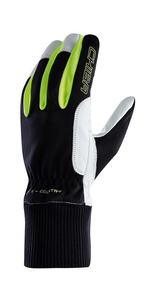 Multisporthandschuhe Winterhandschuhe Nordic Plus (Puller-Anziehhilfe) schwarz/neongelb