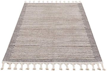 Teppich Art 2231, Carpet City, rechteckig, Höhe: 7 mm, Kurzflor, mit Kettfäden, Streifen-Muster