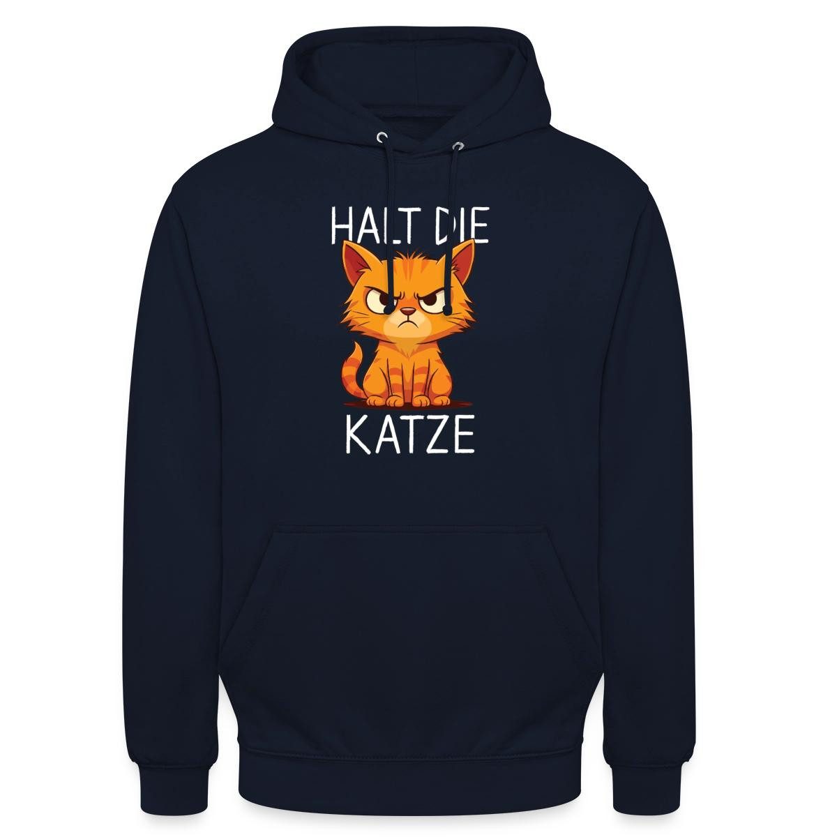 Hoodie Halt Die Katze, Wütende Katze Unisex Hoodie