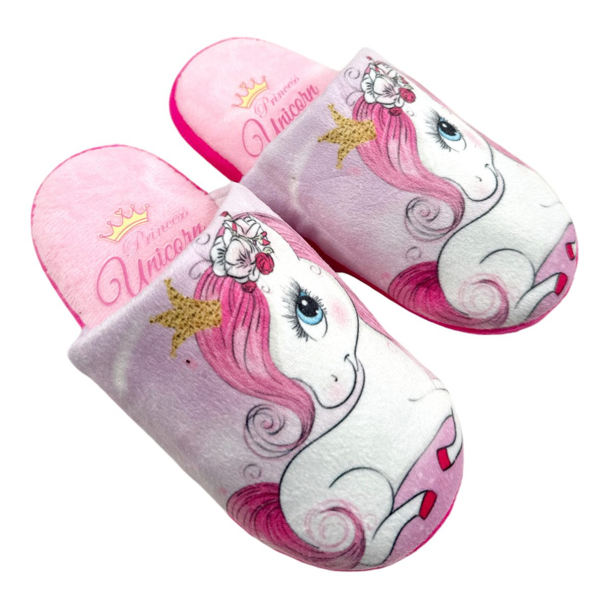 WS-Trend Süßes Einhorn Unicorn Mädchen Kinder Hausschuhe Pantoffeln Pantoffel Gr. 26 bis 32