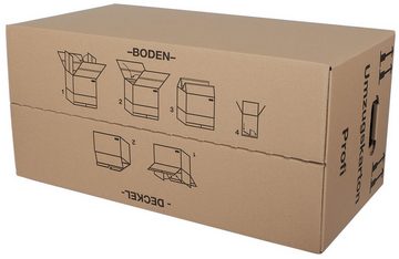 KK Verpackungen Aufbewahrungsbox (Spar-Set, 10 St., 10er-Set), Umzugskartons Umzugskiste Bücherkarton 2-wellig in Profiqualität Braun