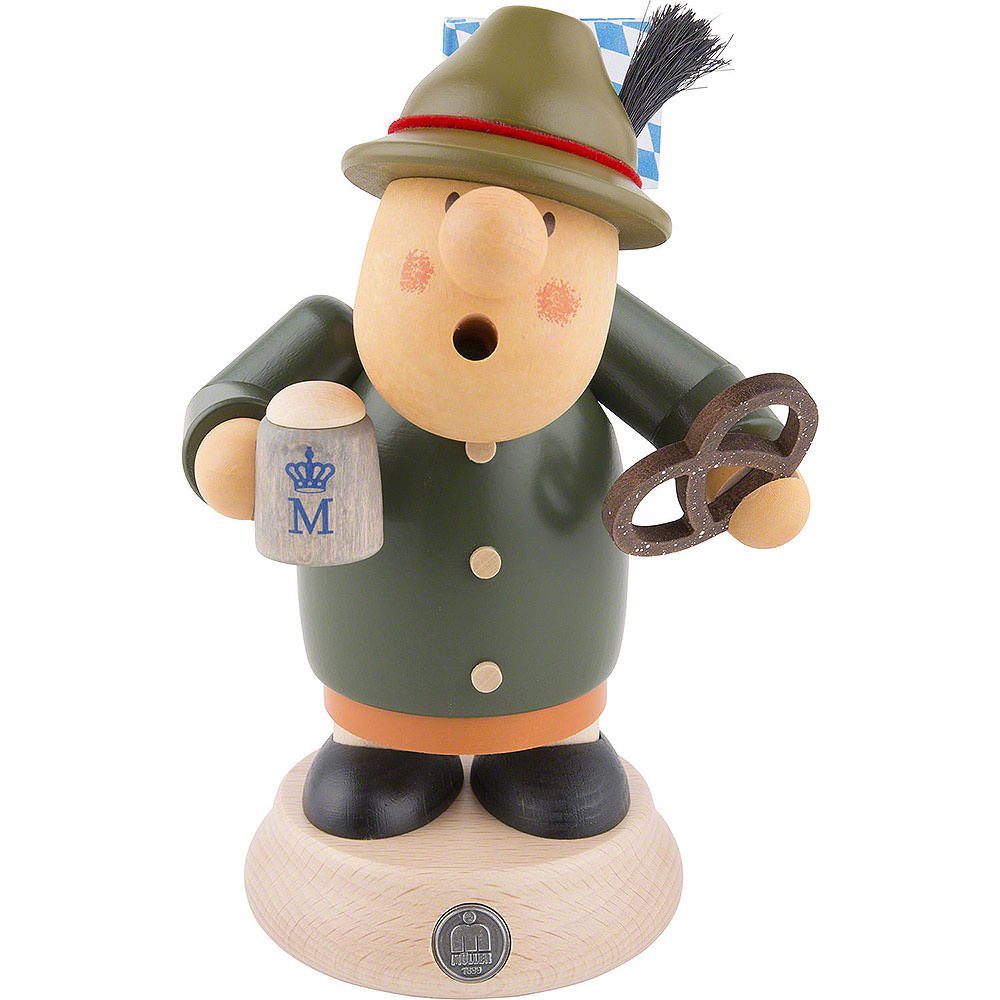 Müller Kleinkunst GmbH Seiffen Räuchermännchen Bayer (16cm) Räuchermann von Müller Kleinkunst
