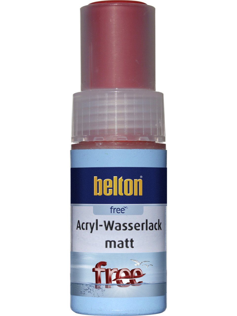 belton Acryl-Buntlack belton free Lackstift 9 ml feuerrot matt RAL 3000