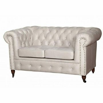 JVmoebel Sofa, Chesterfield Oxford 2 Sitzer mit Bettfunktion Couch Polster Sofa