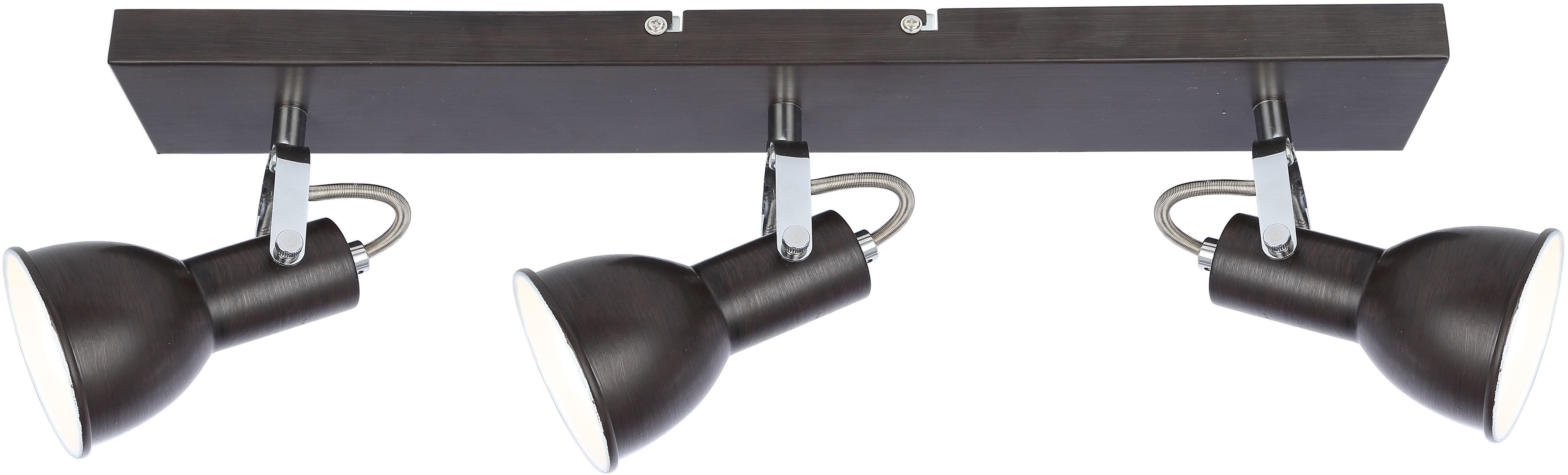 GLOBO LIGHTING Deckenstrahler FARGO, ohne Leuchtmittel, Spot/braun/LxBxH: 515x125x140mm/Wohnzimmer/Flur