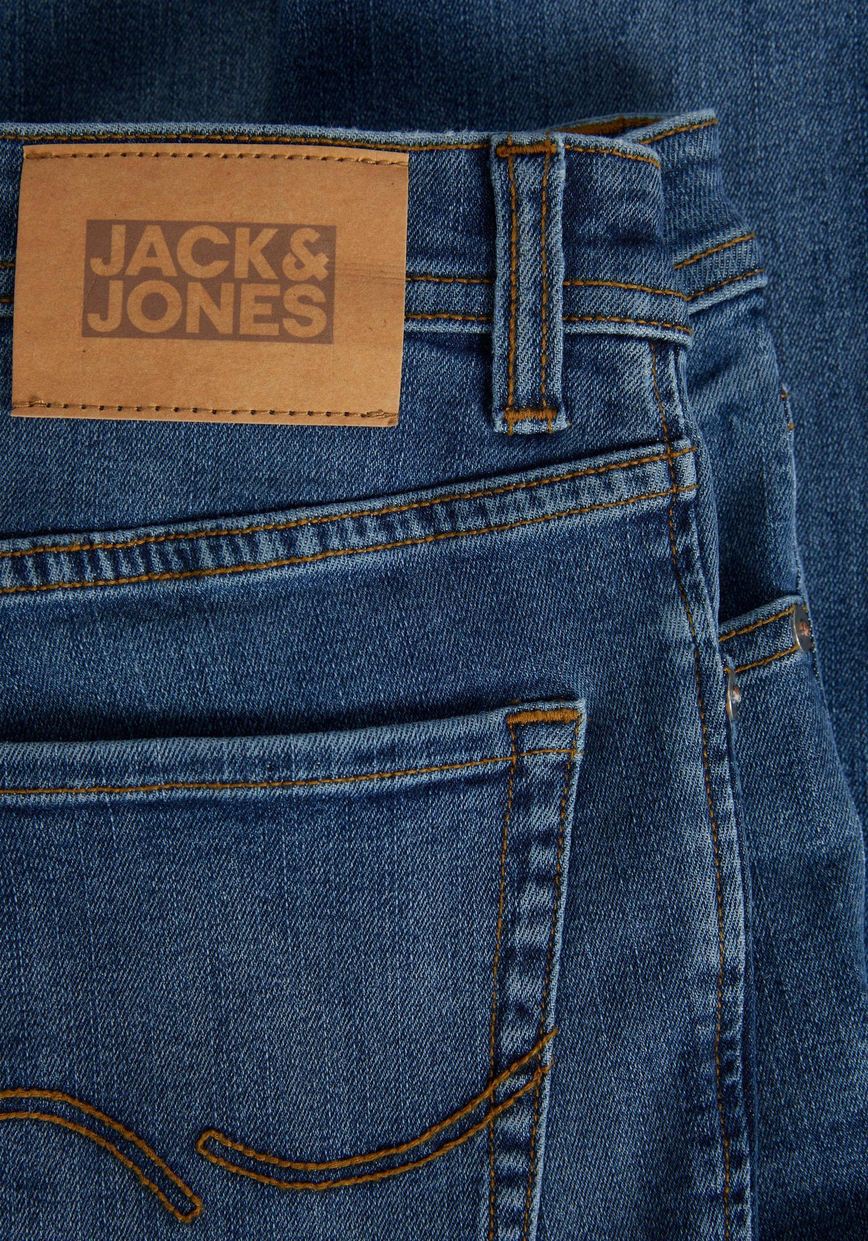 Jack & Slim-fit-Jeans denim blue Junior JJIGLENN JJIORIGINAL SQ JNR 270 Jones