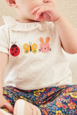 Next Langarmshirt & Leggings Baby-Set mit T-Shirt, Leggings und Stirnband (3-tlg)