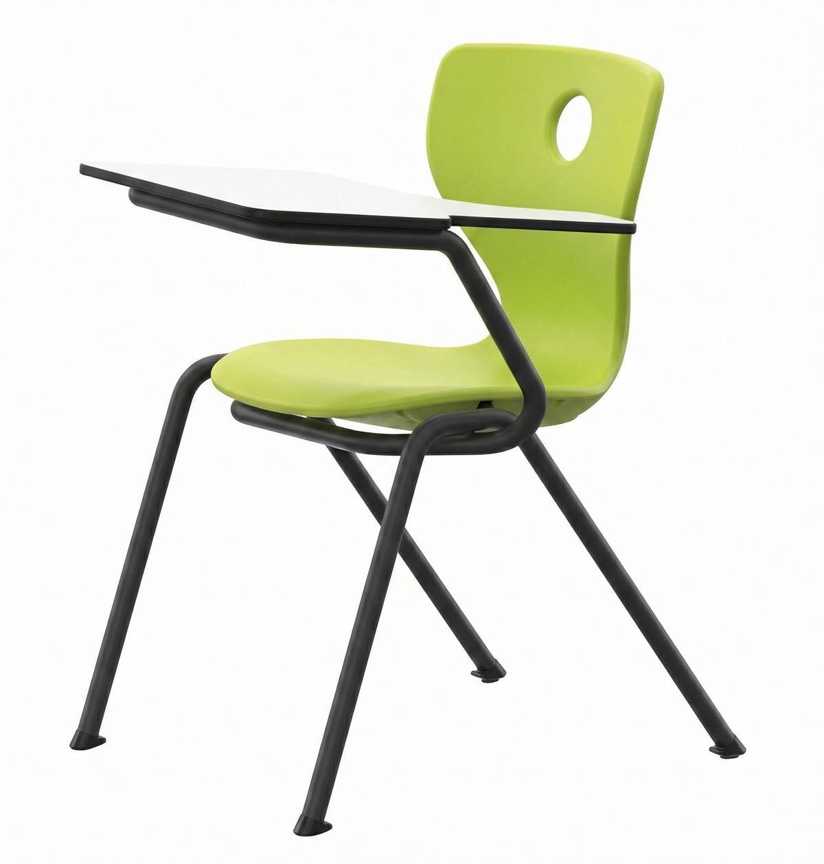 Xlmoebel Besucherstuhl Ergonomischer Schulstuhl in Grün mit stabiler Schreibablage, Made in Europa