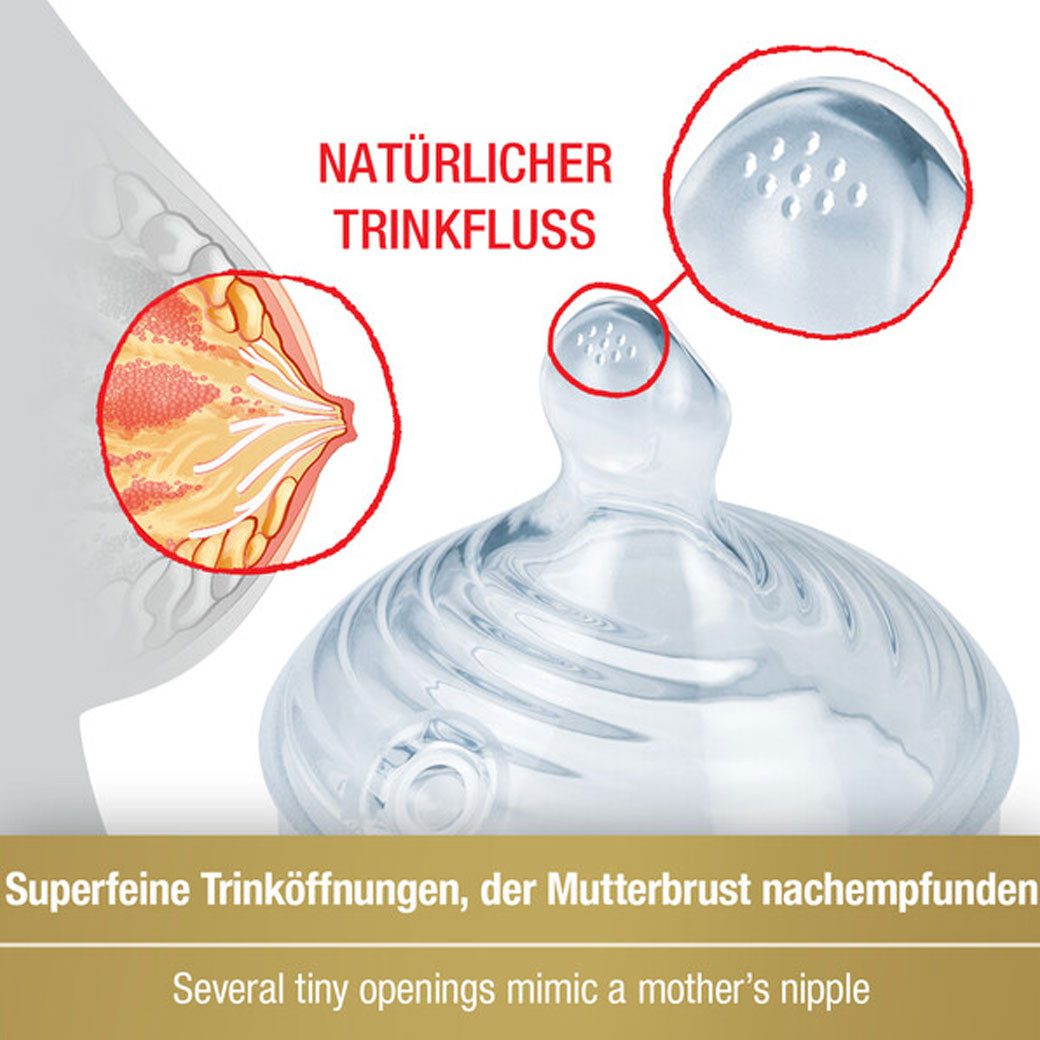 NUK Babyflasche NUK Nature Sense Babyflasche, Glasflasche