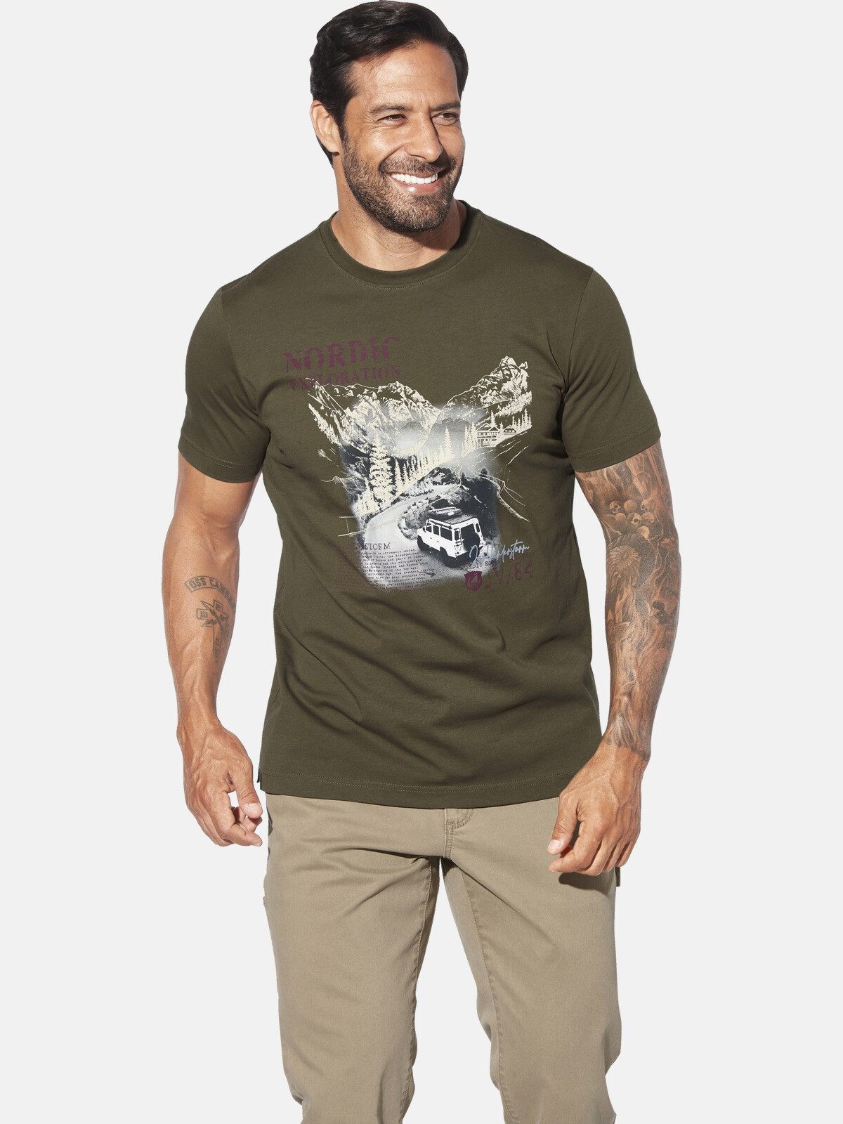 Jan Vanderstorm T-Shirt HAKSE mit nordischem günstig online kaufen