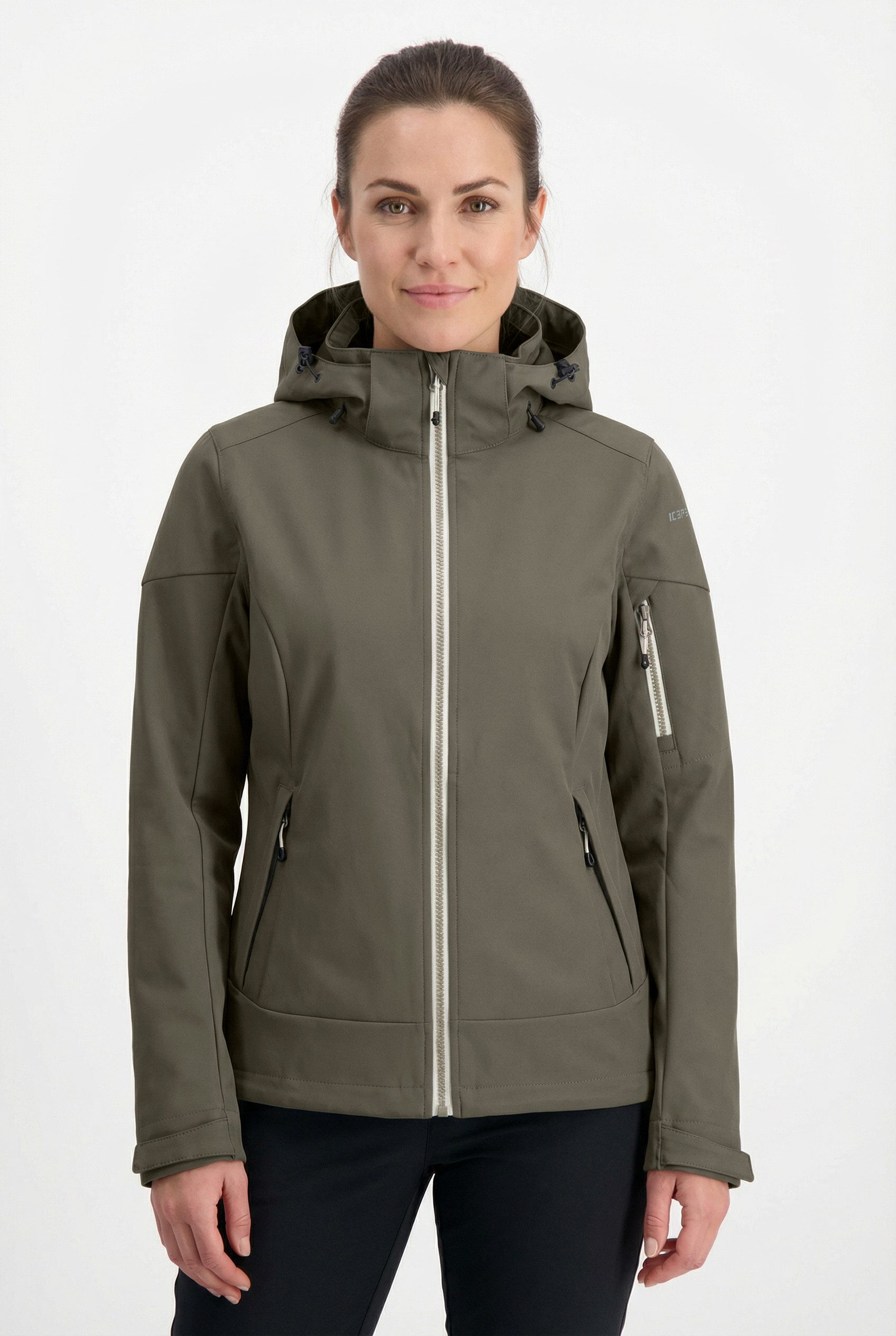 Icepeak Softshelljacke BATHGATE sportlicher Stil, wasserabweisend, atmungsaktiv, Wassersäule 10000