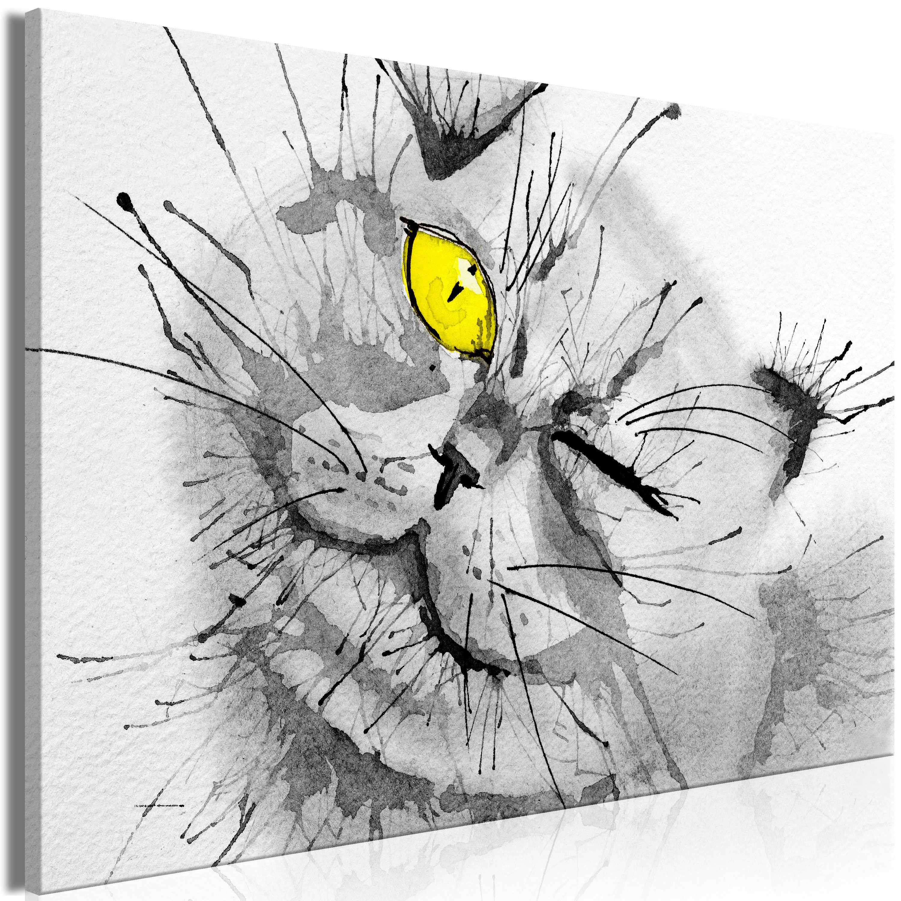 Artgeist Wandbild Happy Look (1 Part) Wide Yellow