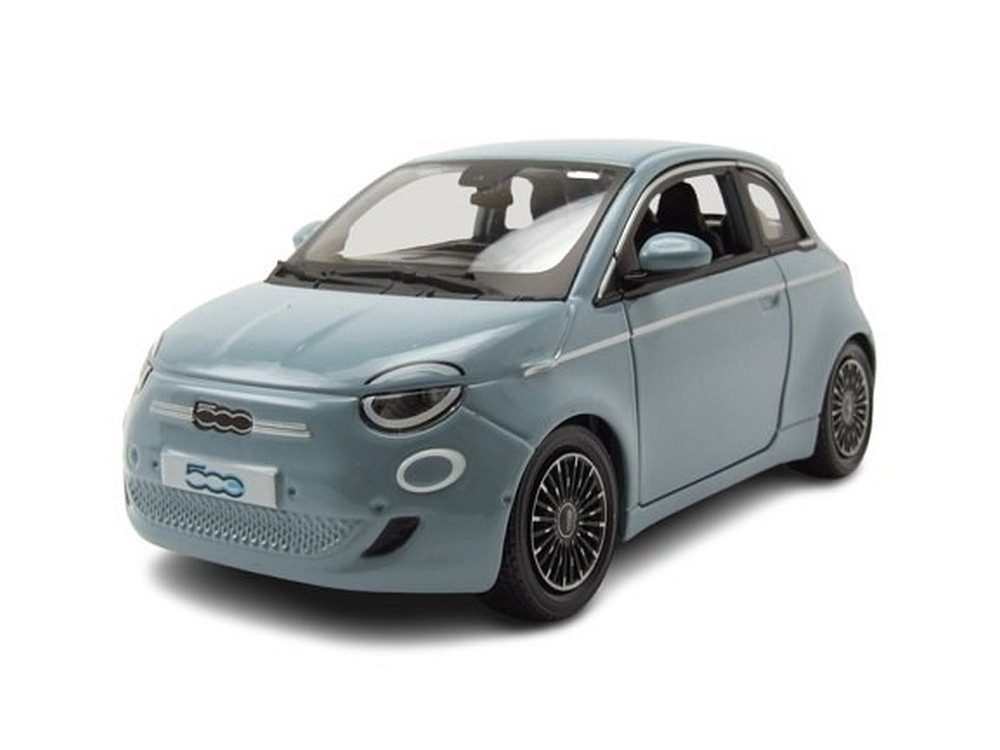 Bburago Modellauto Fiat 500e blau, Maßstab 1:24