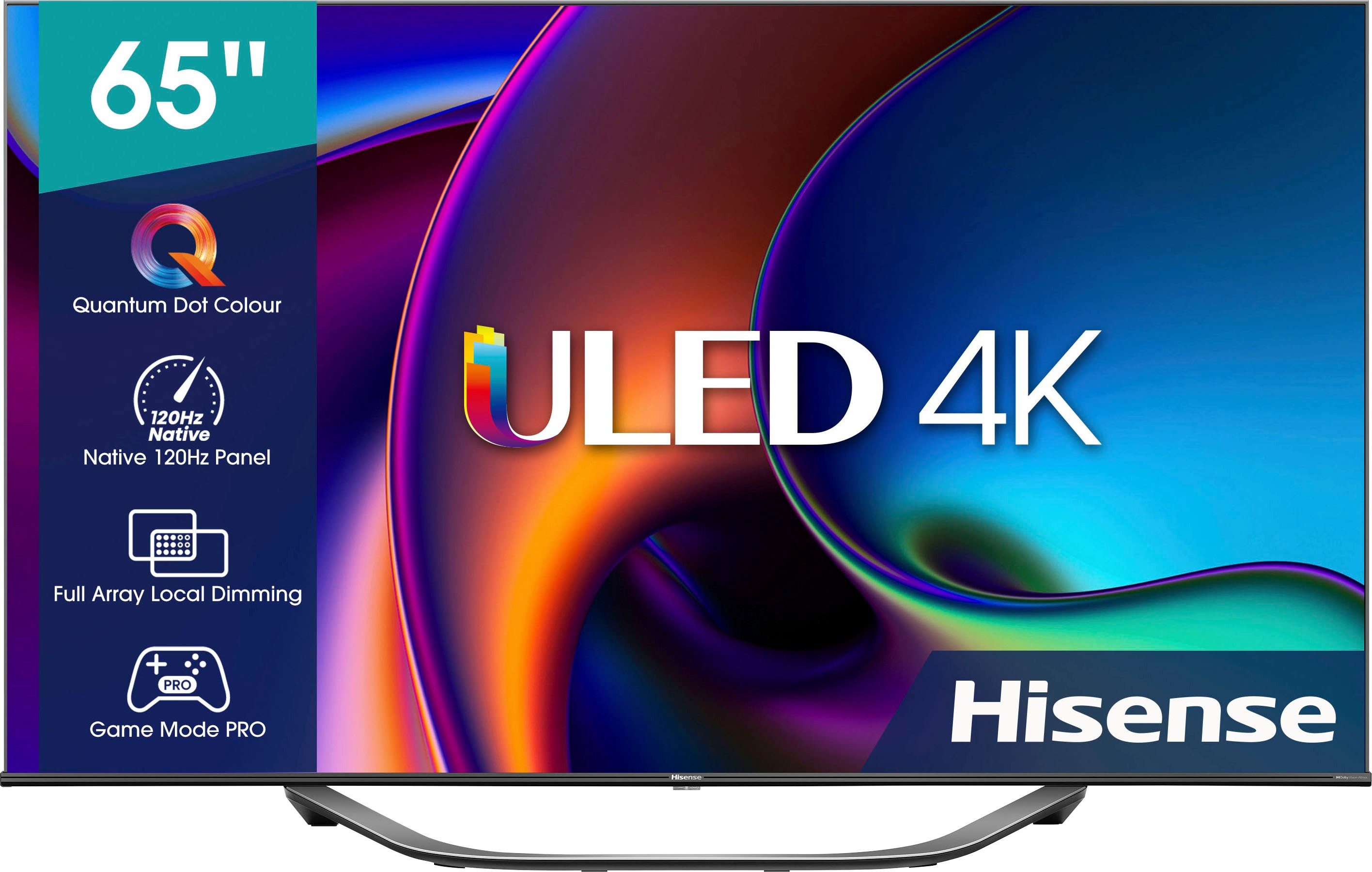 Hisense 65U7HQ (164 Game LED-Fernseher HD, Ultra cm/65 Mode, Dot,120Hz, Quantum 4K Zoll