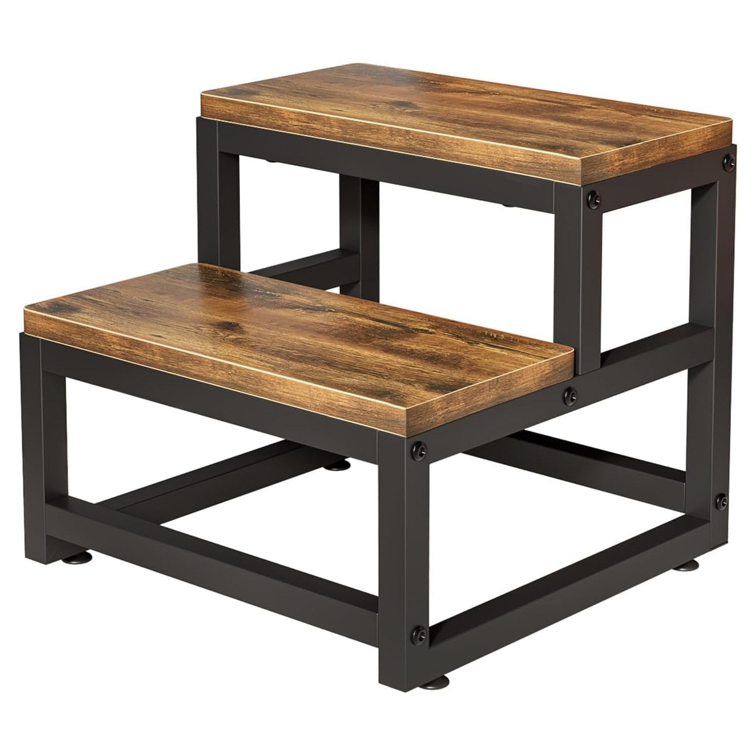 JOYOLEDER Tritthocker Zweistufiger Tritthocker aus Holz, Tragfähigkeit bis zu 220KG