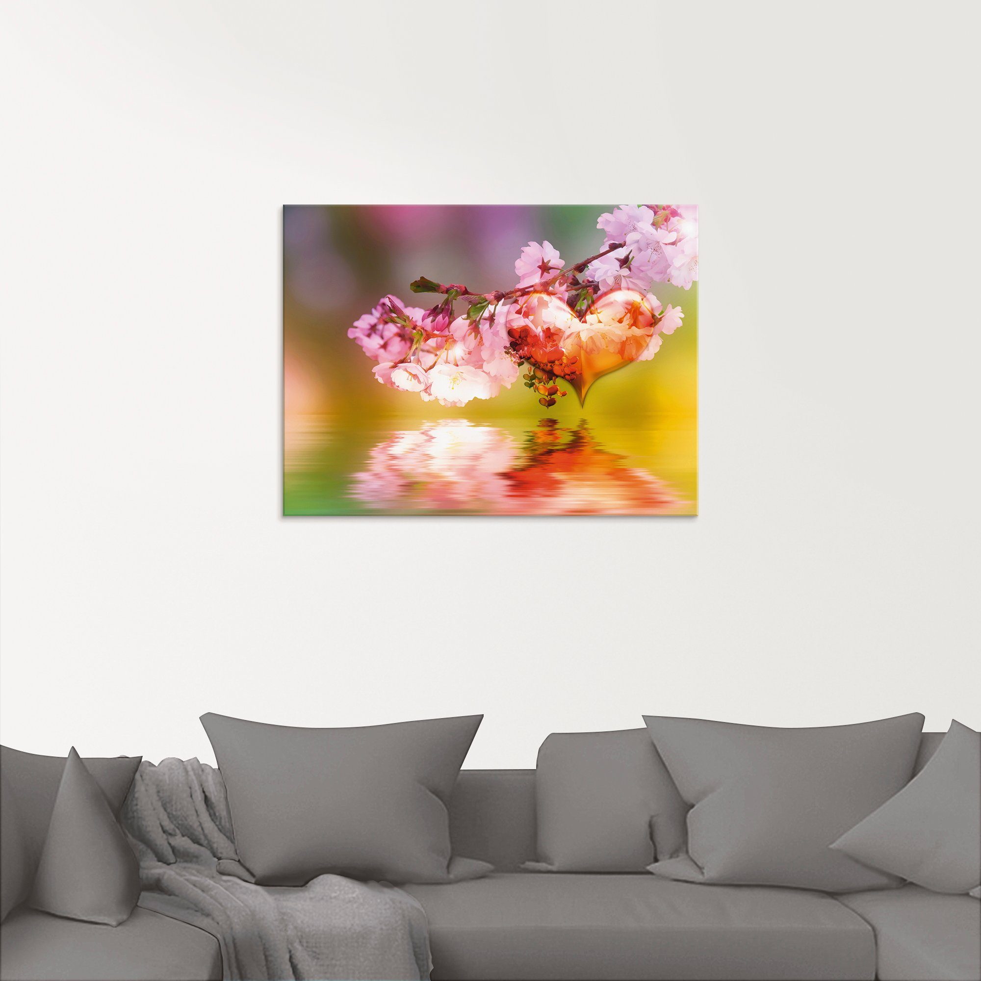 Artland Glasbild »Frühlingsherz«, Arrangements (1 Stück)-HomeTrends