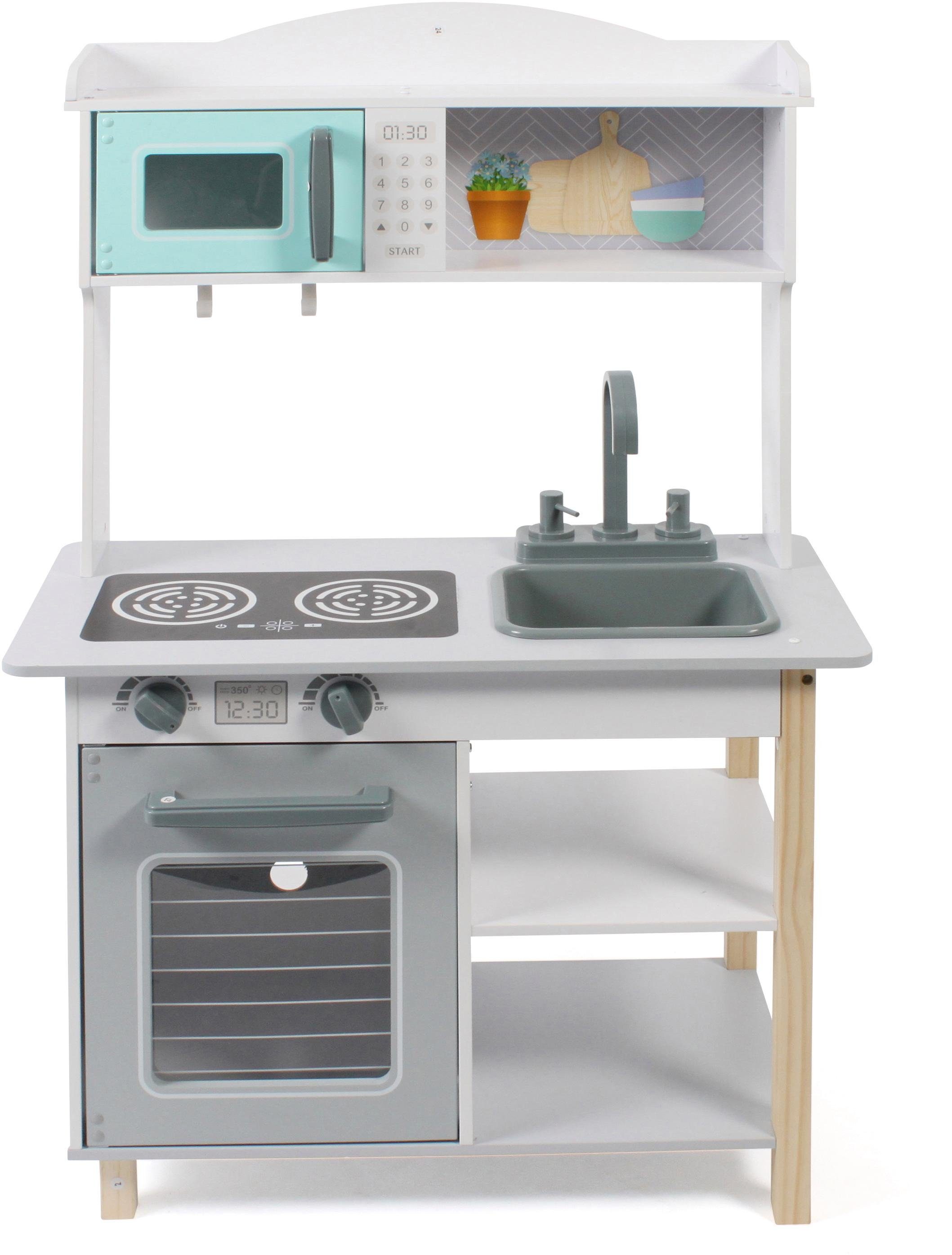 CHIC2000 Spielküche weiß-grau Kunststoff, MDF günstig online kaufen