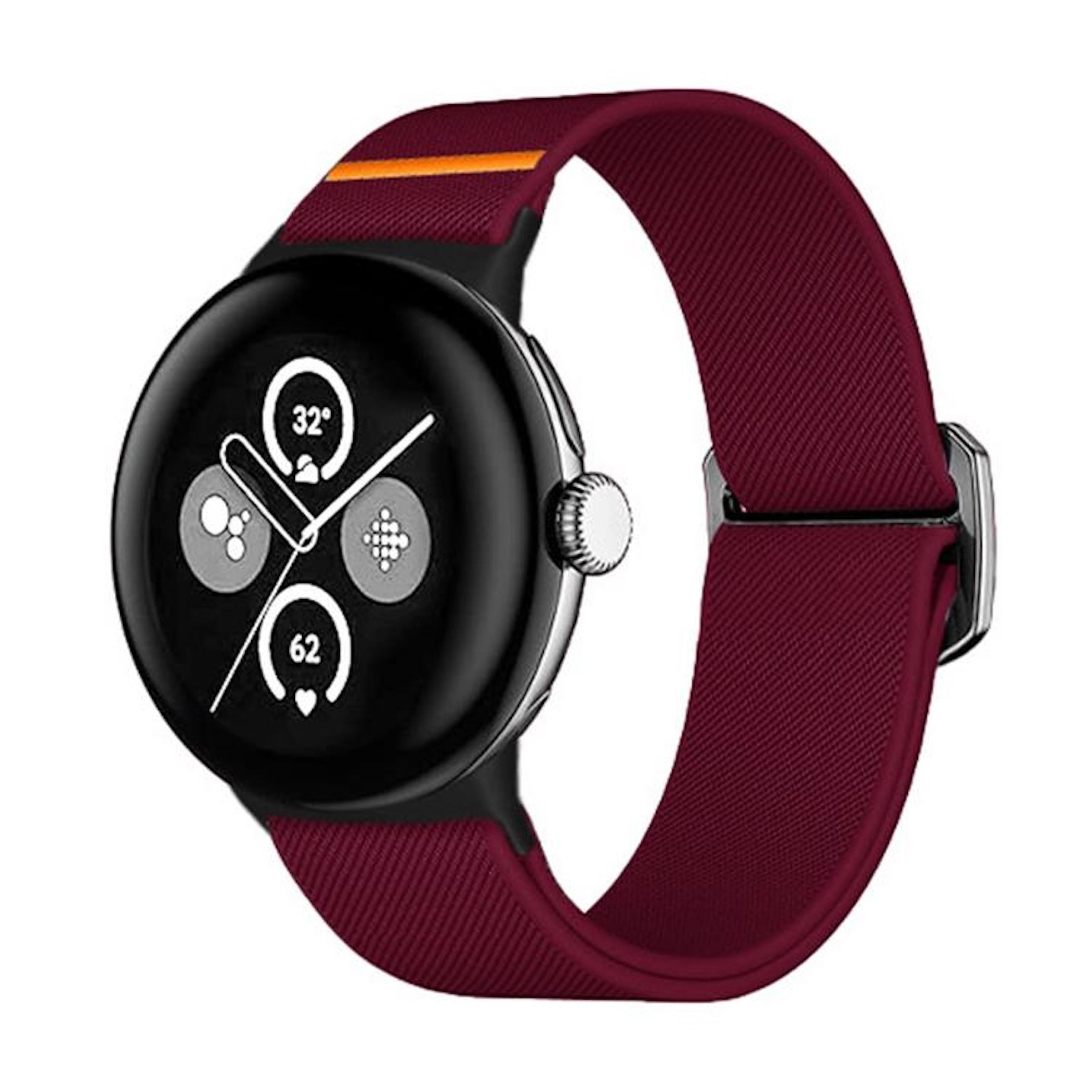 Wigento Smartwatch-Armband Nylon für Google Pixel Watch 5 / 4 / 3 / 2 / 1 41mm Armband Elastisch, Elastisch, verstellbar