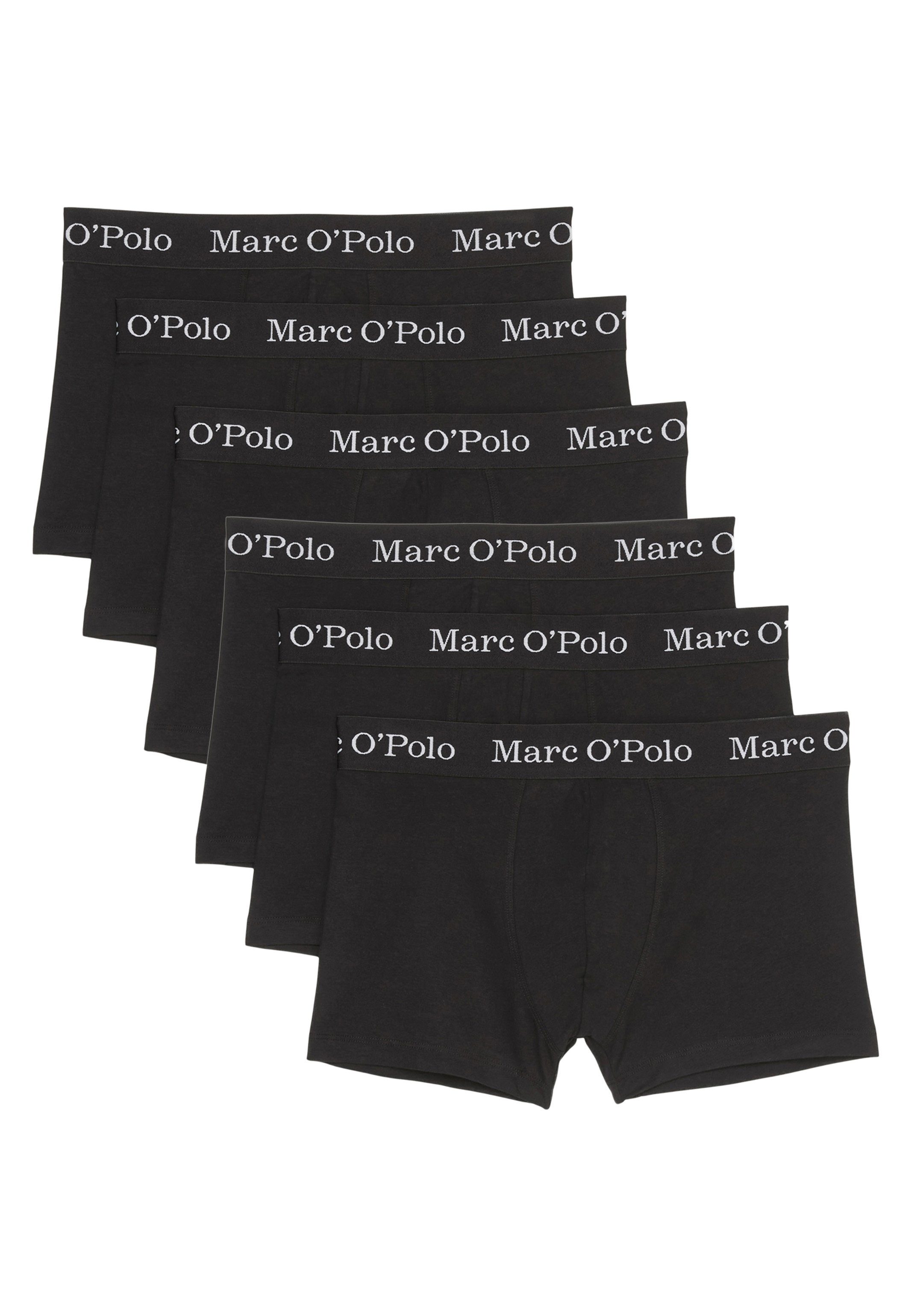 Marc O'Polo Retro Boxer 6er Pack Elements Organic Cotton (Spar-Set, 6-St) Retro Short / Pant - Baumwolle - Ohne Eingriff - Schwarz