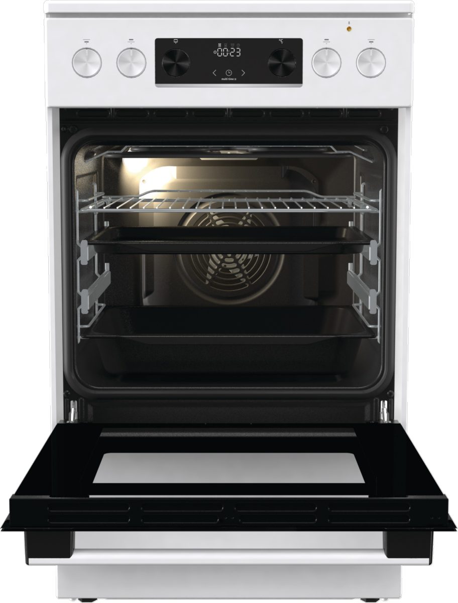 GORENJE Elektro-Standherd GECS5C, mit 2-fach-Teleskopauszug, Aqua Clean