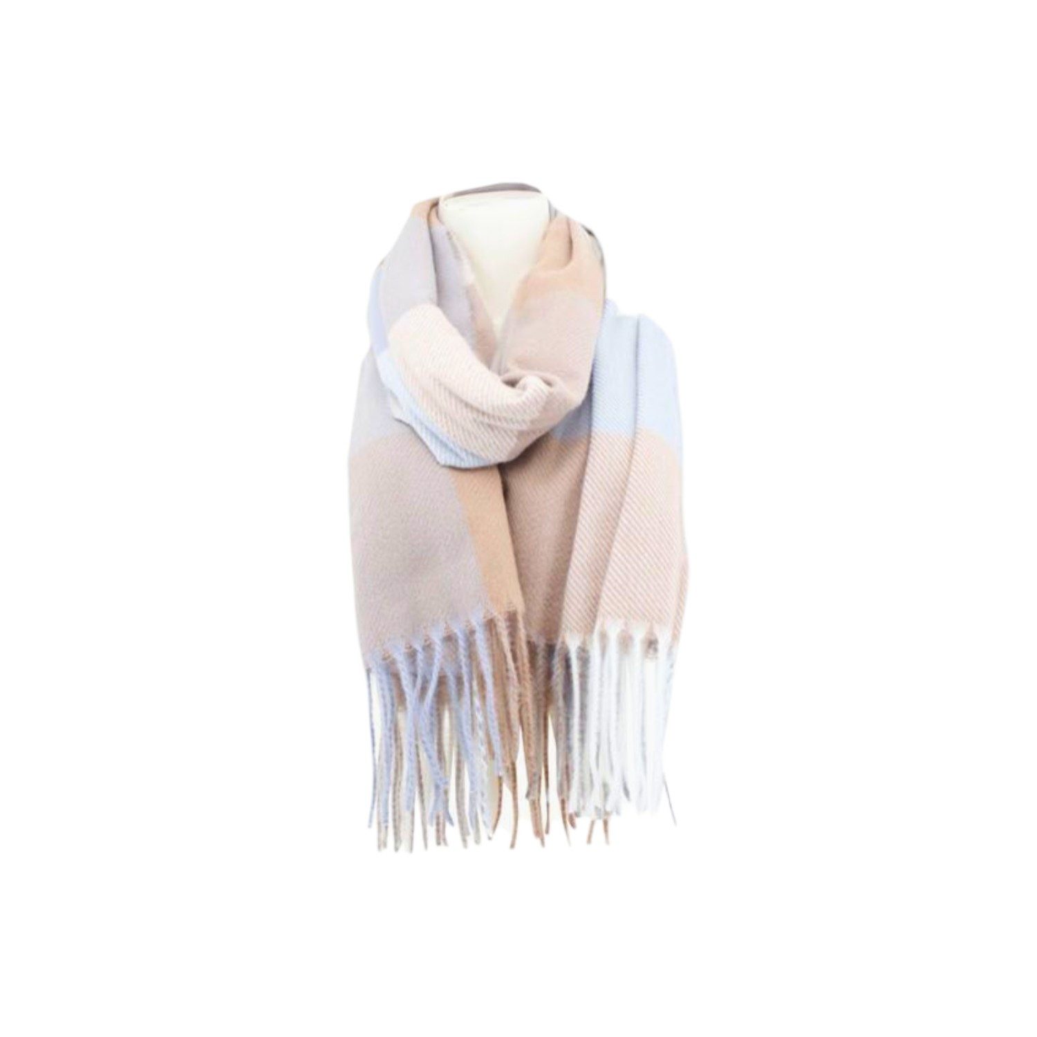 VewoTex Schal für Damen » Cashmera Soft » Winterschal Karo Muster, (Kein Set, 1-St. Einzelner Schal), » Damenschal » Fransenschal 180 x 65 cm