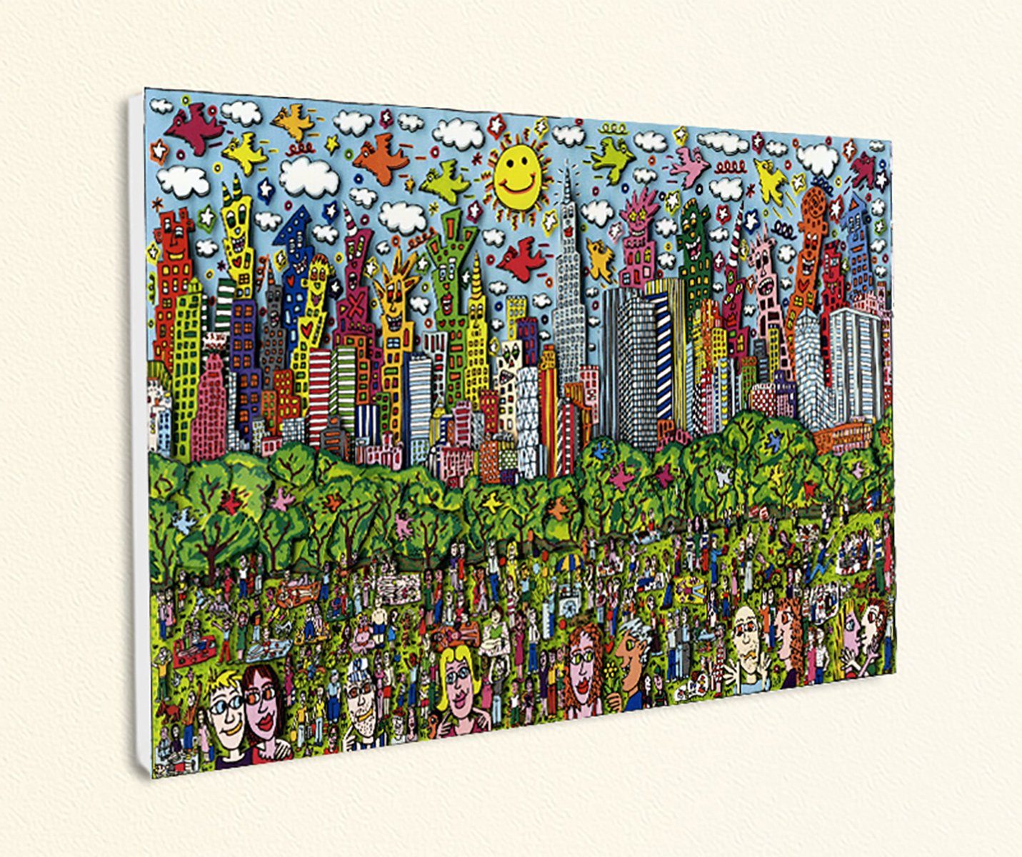 Kunstdruck Fun days on Sundays in Central Park Grün Plakat Rizzi Platte 120