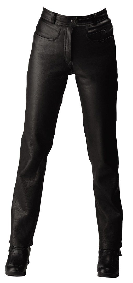 roleff Motorradhose Lederjeans RO2, klassische schwarze Motorradhose aus Ri günstig online kaufen