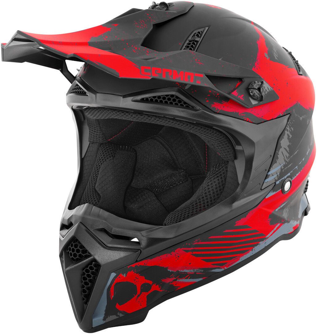 Germot Motocrosshelm GM 540 Motocross Helm, Notfallsystem-Polsterung (EQRS)