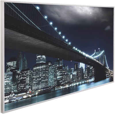 Papermoon Infrarotheizung »Brooklyn Brücke, EcoHeat«, Aluminium, 600 W, 100x60 cm, mit Rahmen