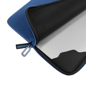 Tucano Laptop-Hülle Second Skin Mélange, Neopren Notebook Sleeve, Dunkelblau 13,3 Zoll, 13-14 Zoll Laptops