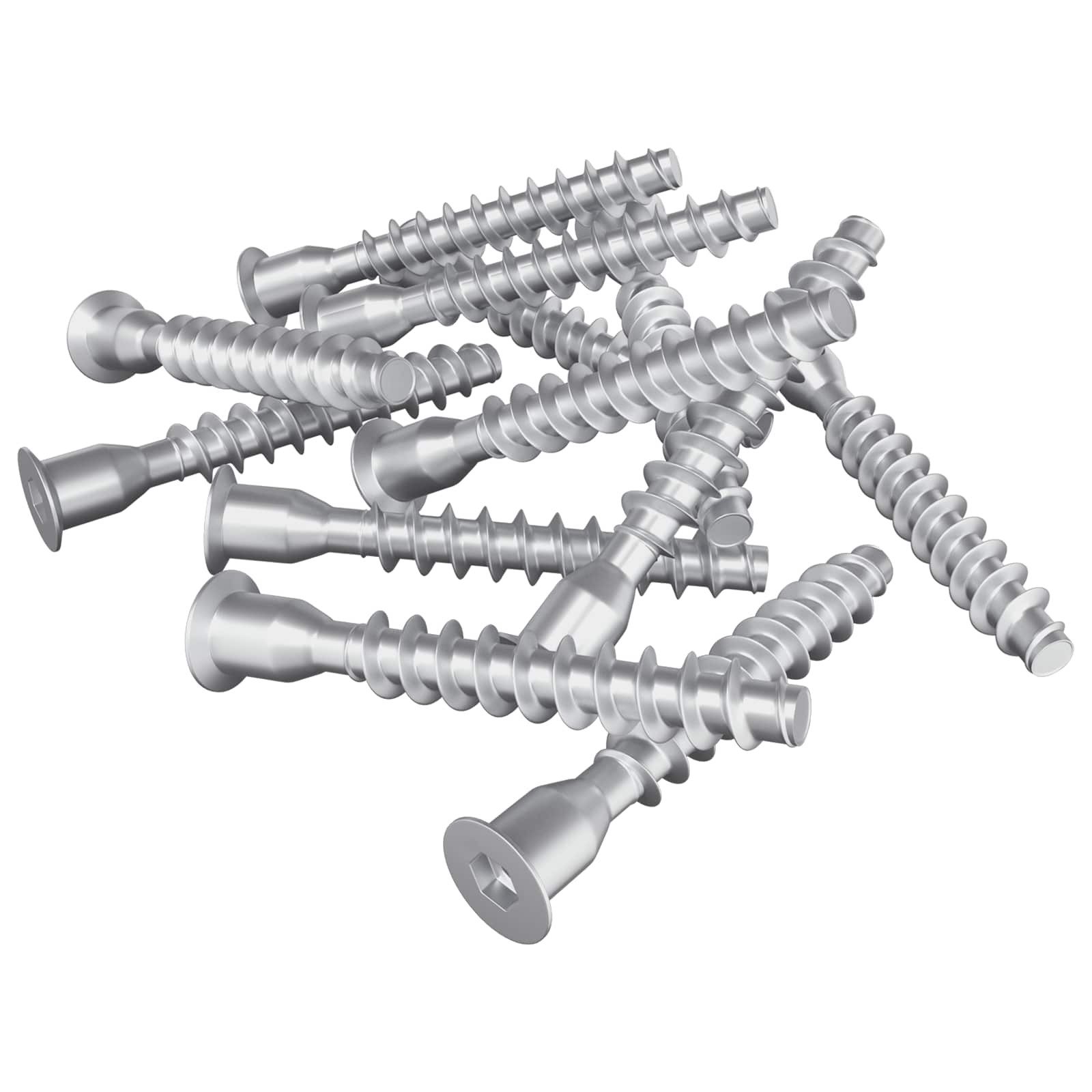 vidaXL Schraube Confirmat-Schrauben 2500 Stk. Silber Metall, (2500 St)