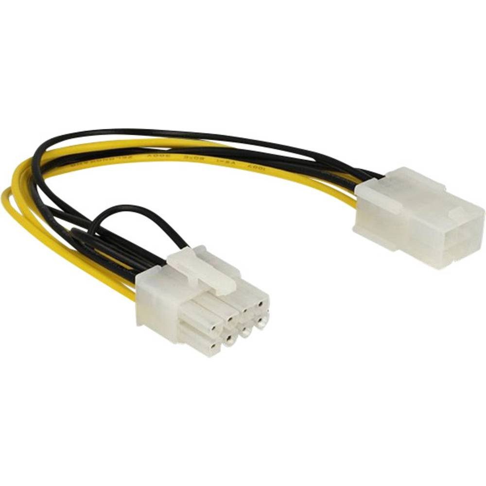 Delock Stromkabel PCI Express 6 Pin Buchse auf 8 Pin Computer-Kabel, (20.00 cm)