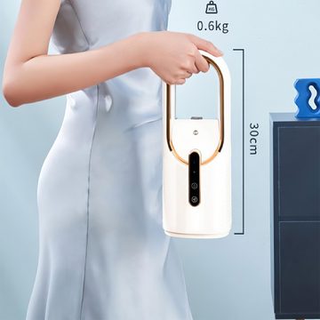 Novzep Mini USB-Ventilator Multifunktionaler USB-Lüfter ohne Flügel mit Luftbefeuchter-, und Kühlfunktionen, geräuschloser Betrieb, drei Geschwindigkeiten