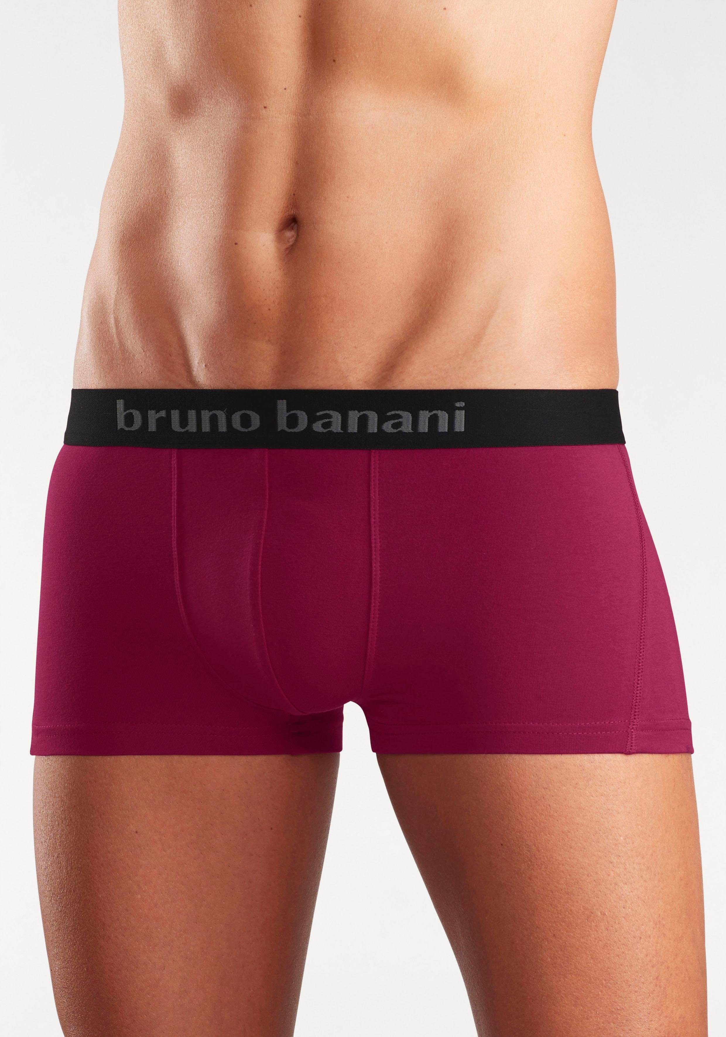 in Bruno Hipster-Form 4-St) rot, blau, Boxershorts (Packung, marine Logo Banani Webbund mit grün,