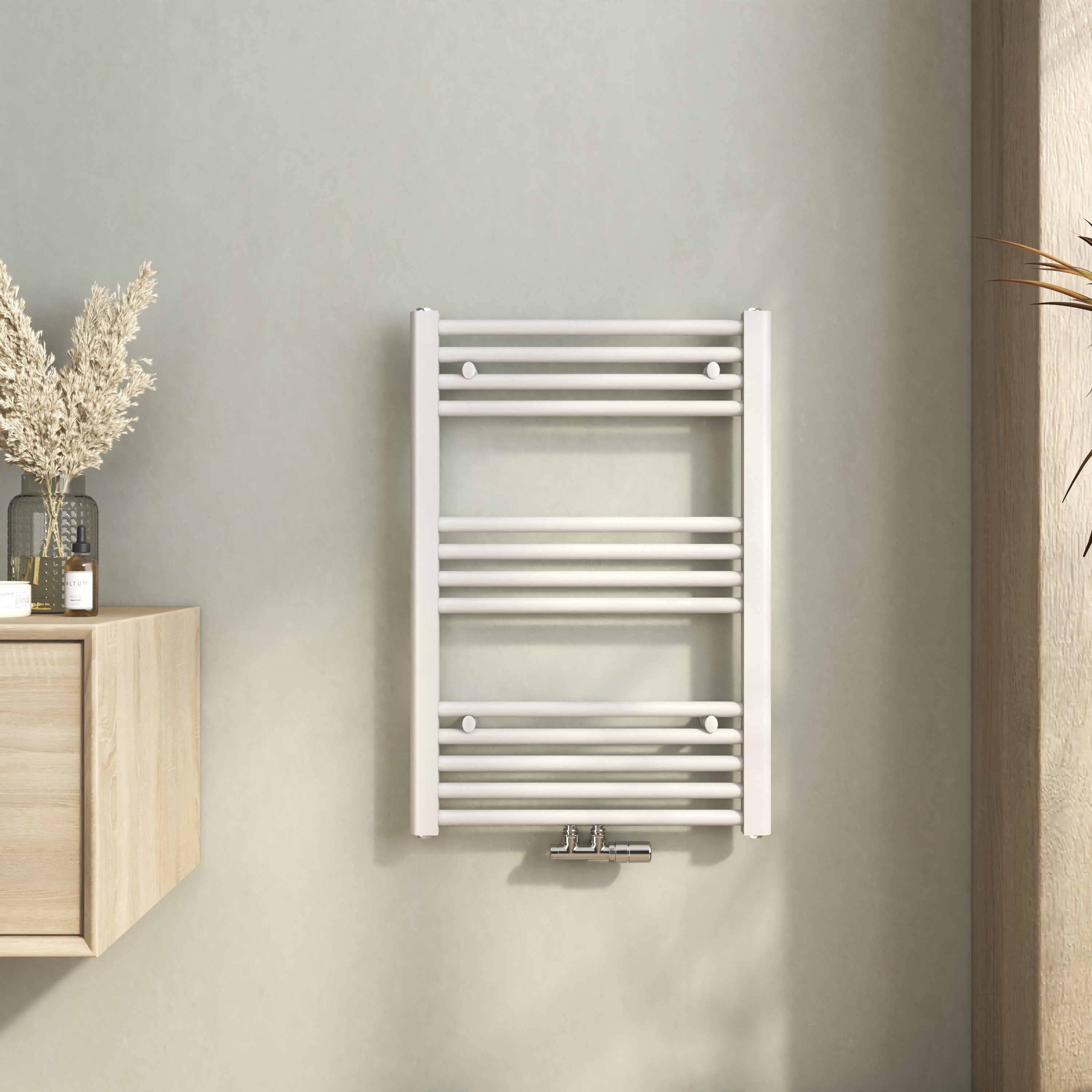 MEYKOERS Badheizkörper Handtuchwärmer Klein Mittleanschluss Seitenanschluss, SPCC Handtuchhalter 238-598W