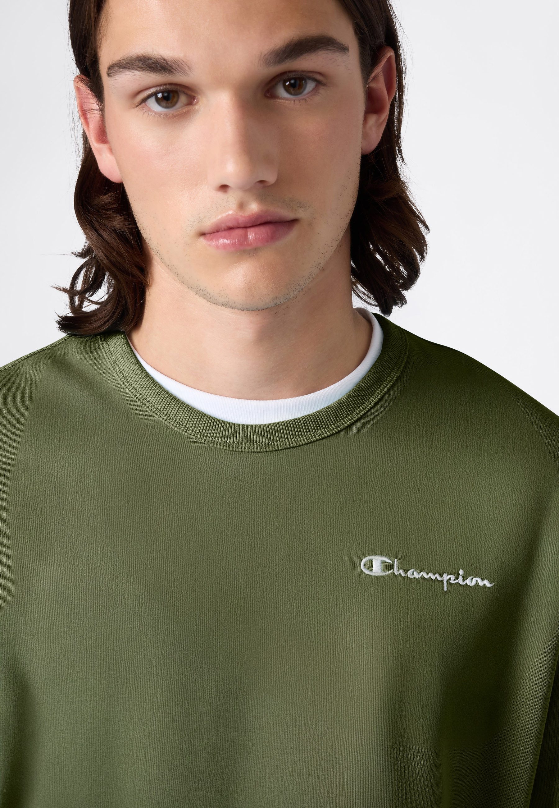 Champion Sweatshirt ICONS CONTRAST Terry Crewneck Sweatshirt sportlicher Stil, aus Baumwolle und Polyester