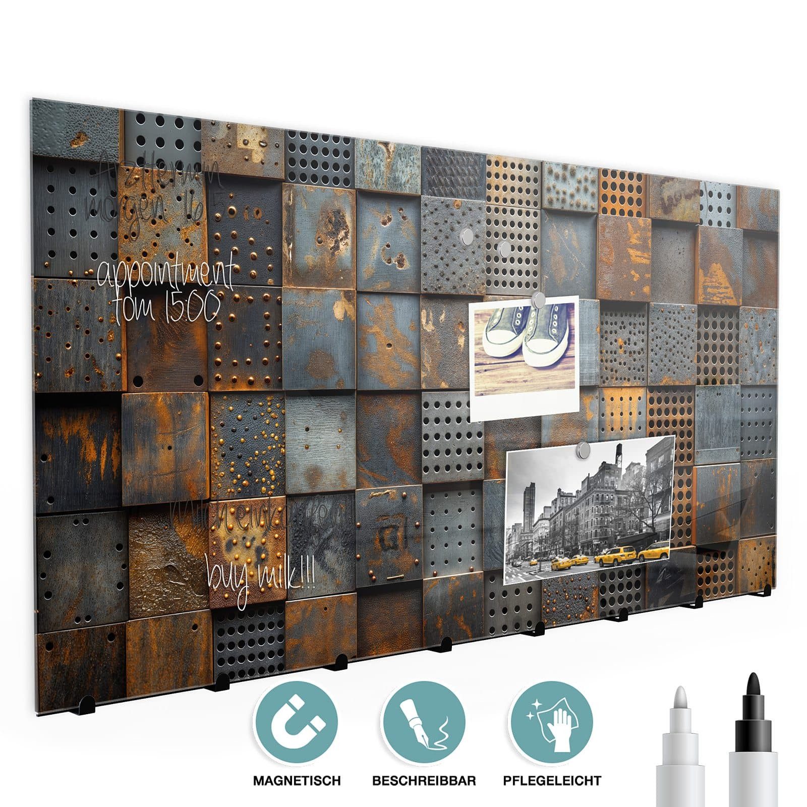 Primedeco Garderobenpaneel Kleiderhaken aus Glas Gelochte Metallplatten (1 günstig online kaufen