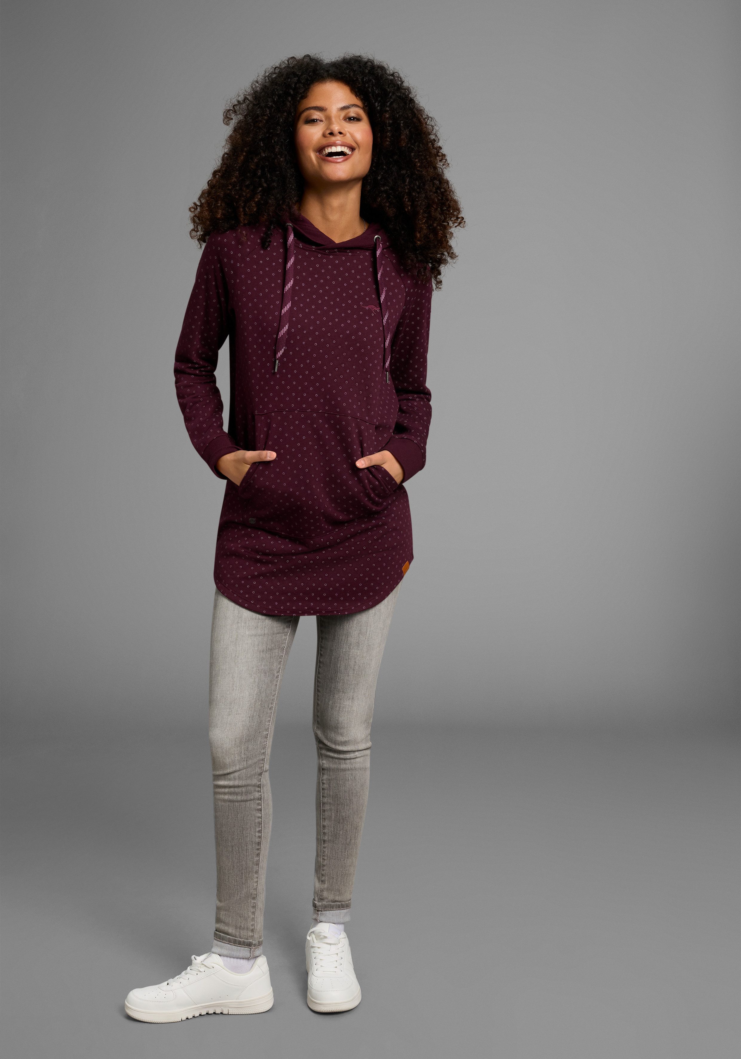 KangaROOS Longsweatshirt mit Kapuze und Kordelzügen, figurumspielende Passform – Bild 4 von 5