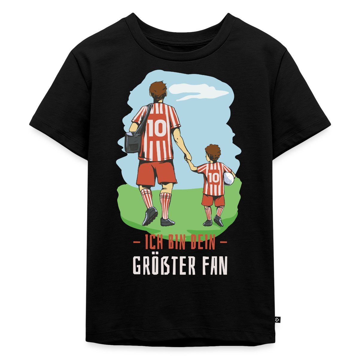 T-Shirt Fußball Vater Sohn Ich Bin Dein Größter Fan Kinder Premium T-Shirt