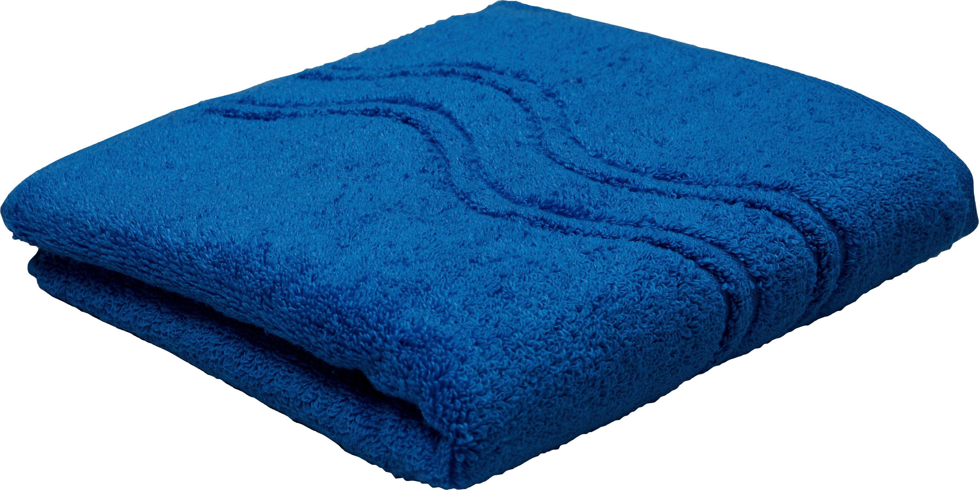 ROSS Handtuch Cashmere feeling, Frottier (Packung, 2-St), 100% Baumwolle, mit Wellen-Bordüre, große Farbauswahl