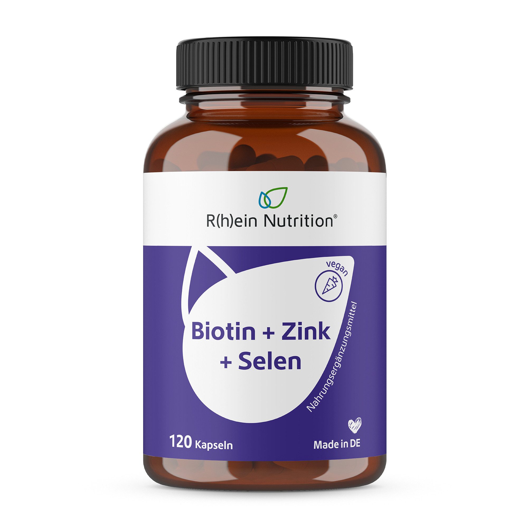 R(h)ein Nutrition Biotin + Zink + Selen für Haut, Haare & Nägel Kapseln, 120 St., 24.2 g
