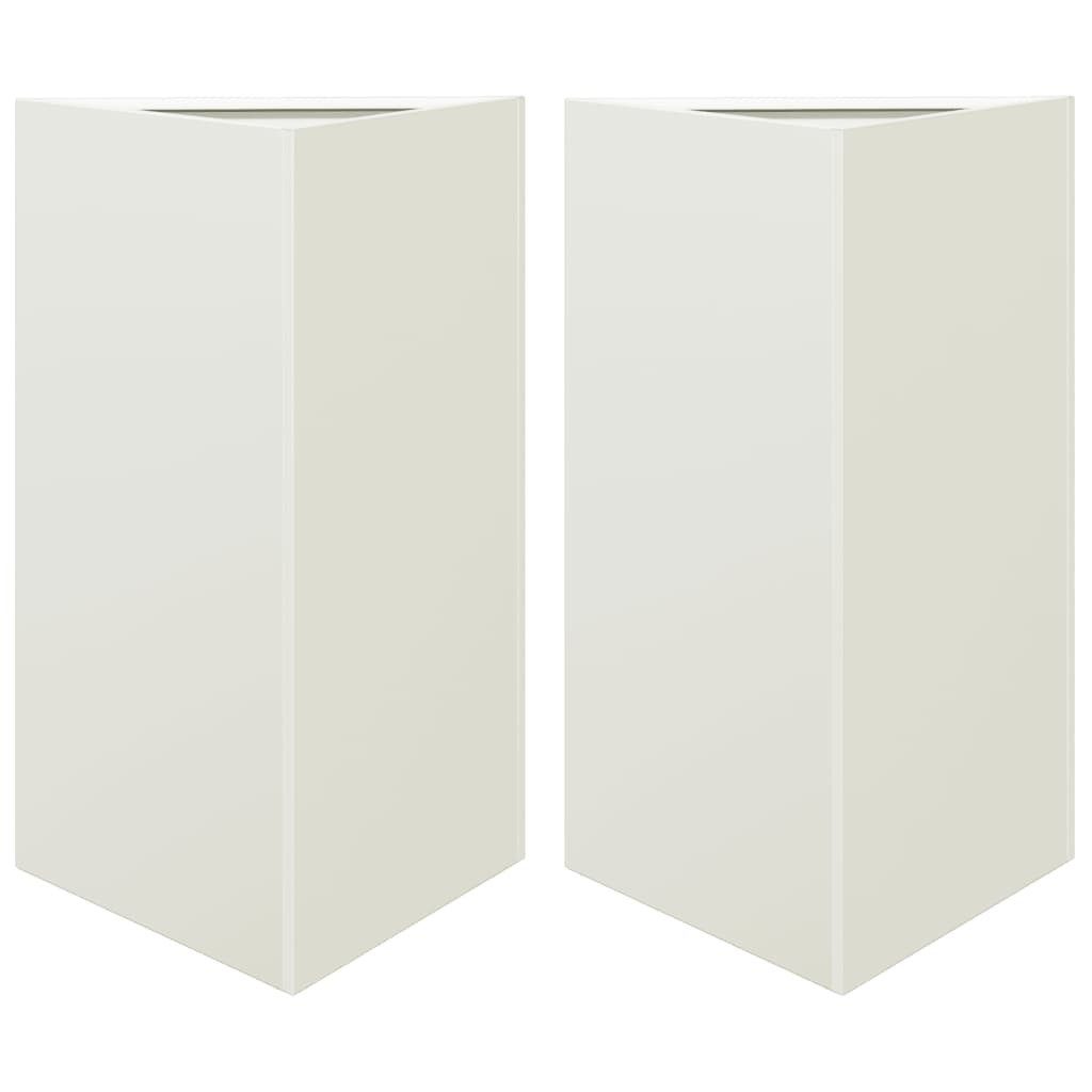 vidaXL Blumentopf Pflanzkübel 2 Stk. Weiß günstig online kaufen