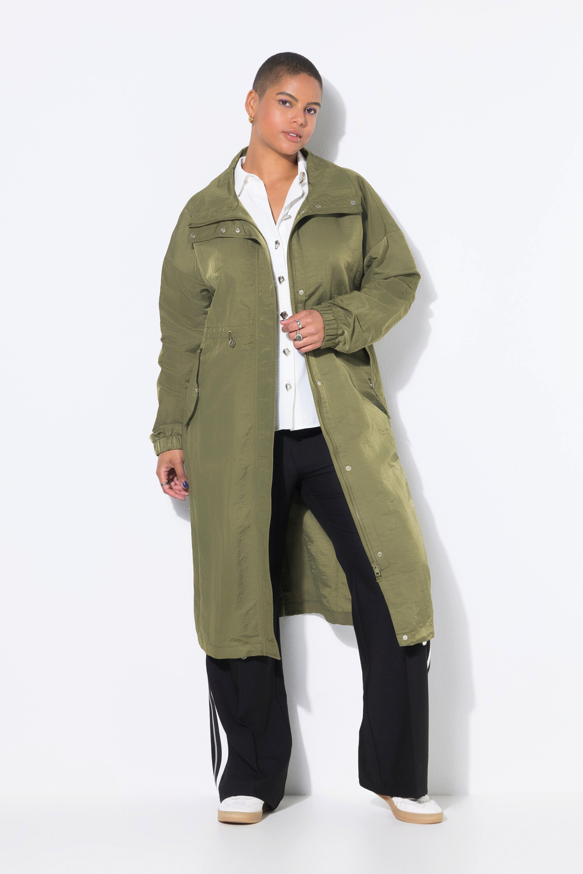 Studio Untold Wintermantel Mantel Straight Shape Taillen-Tunnelzug günstig online kaufen